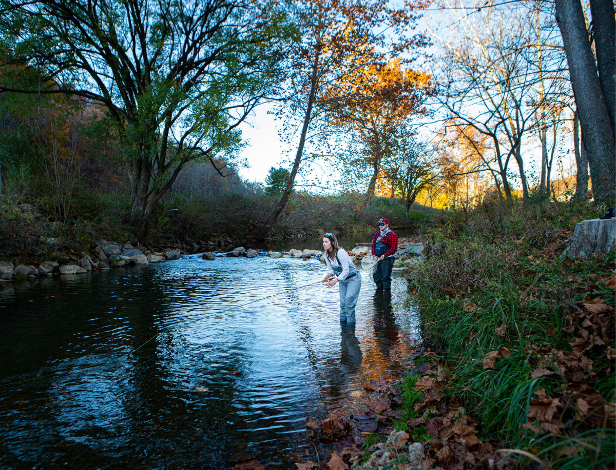 Fishing in greenbrier valley stream