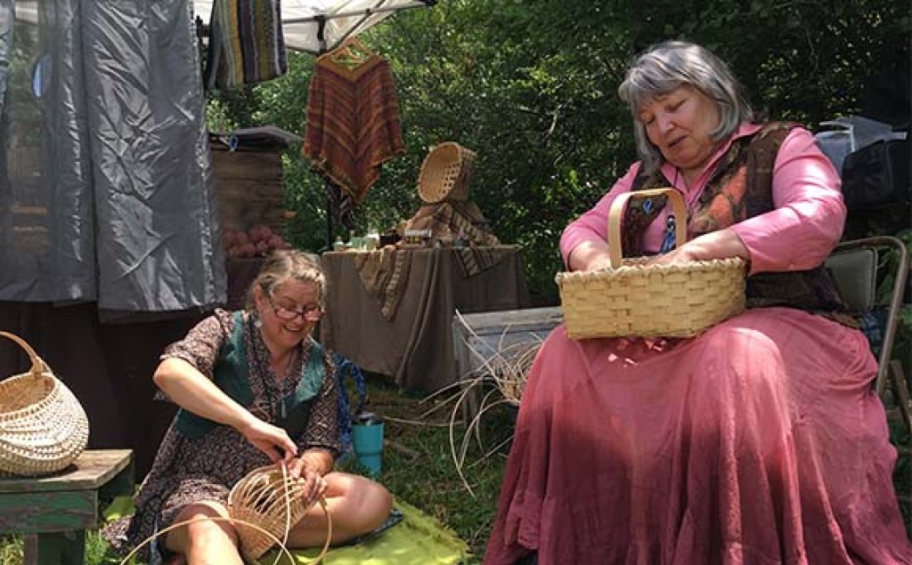 Renaissance Festival Basket Weavers.