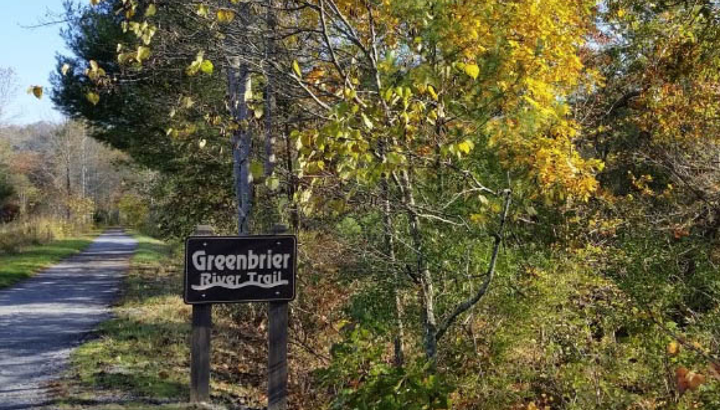 Greenbrier River Trail sign