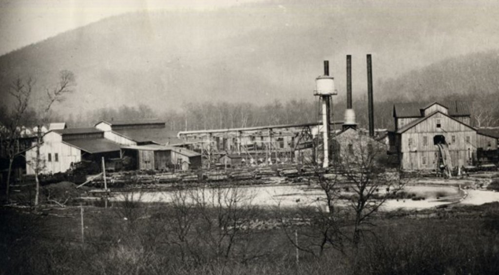 Rainelle timber mill | black and white.