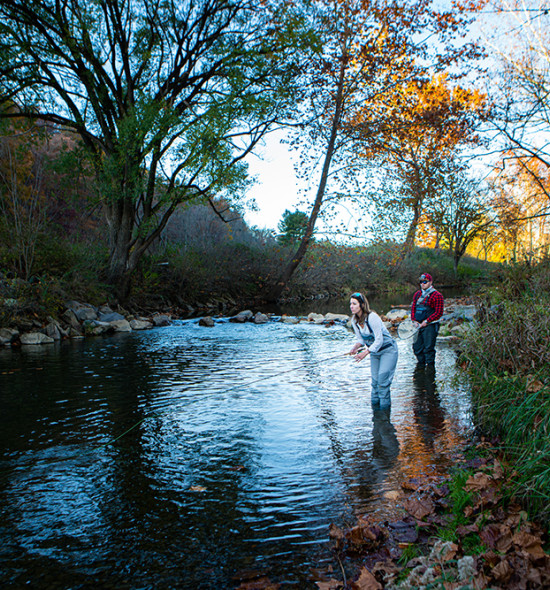 People fishing