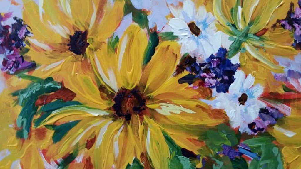 Sue Porter flower painting.