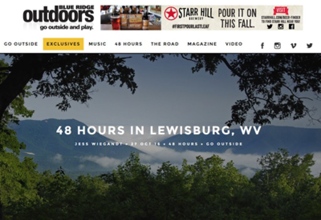 48 hours in Lewisburg, WV.